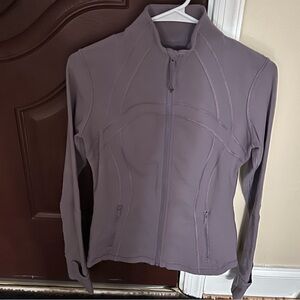 Lululemon Define Purple Jacket with High Collar and Fitted Silhouette